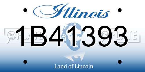 1B41393 Illinois License Plate