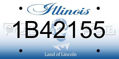 1B42155 Illinois License Plate