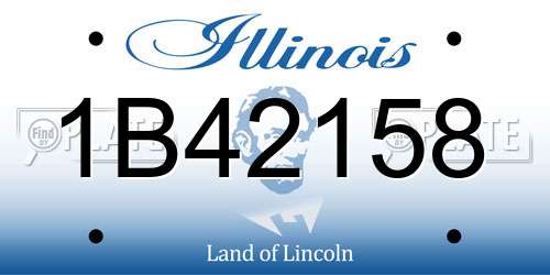 1B42158 Illinois License Plate