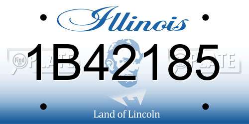 1B42185 Illinois License Plate