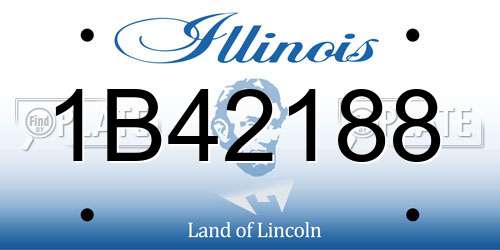 1B42188 Illinois License Plate