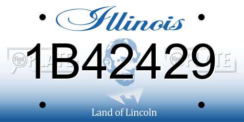 1B42429 Illinois License Plate