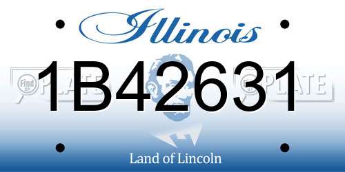 1B42631 Illinois License Plate