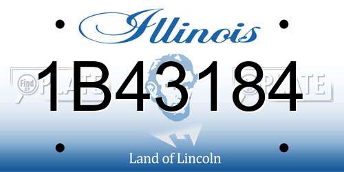 1B43184 Illinois License Plate
