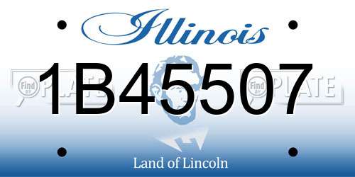 1B45507 Illinois License Plate