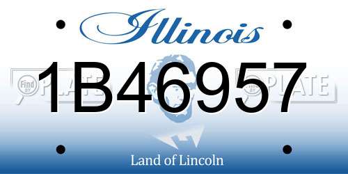 1B46957 Illinois License Plate