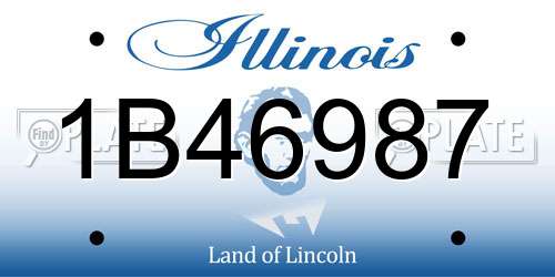 1B46987 Illinois License Plate