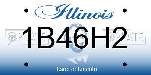 1B46H2 Illinois License Plate