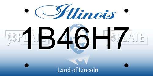 1B46H7 Illinois License Plate