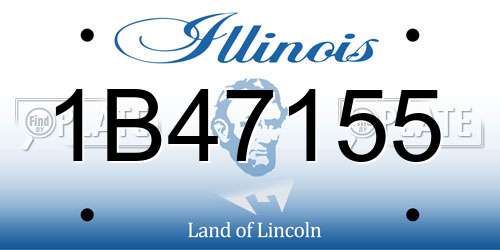 1B47155 Illinois License Plate