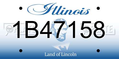 1B47158 Illinois License Plate