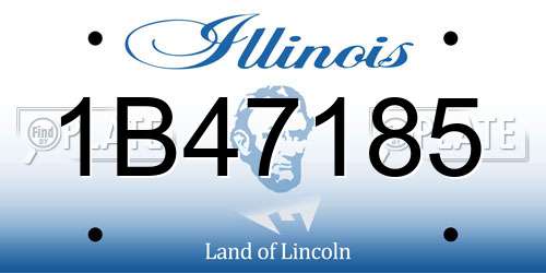 1B47185 Illinois License Plate