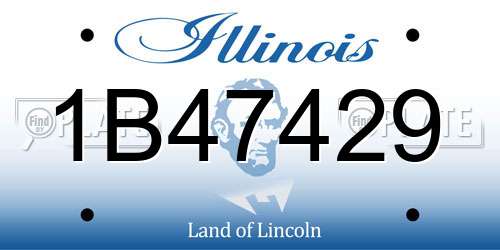 1B47429 Illinois License Plate