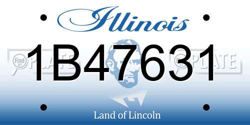 1B47631 Illinois License Plate