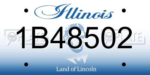 1B48502 Illinois License Plate