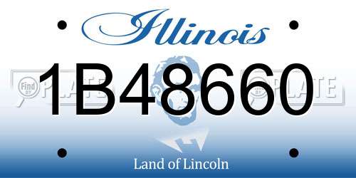 1B48660 Illinois License Plate