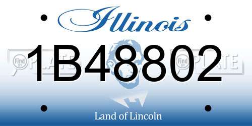 1B48802 Illinois License Plate