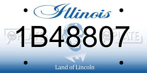 1B48807 Illinois License Plate