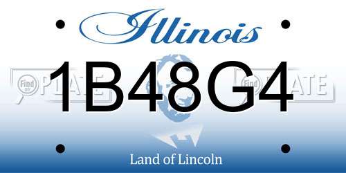 1B48G4 Illinois License Plate
