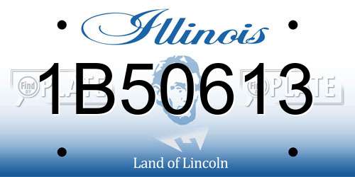 1B50613 Illinois License Plate