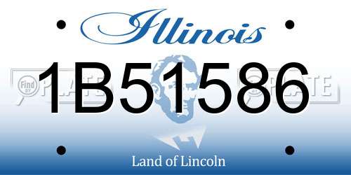1B51586 Illinois License Plate