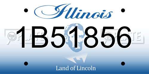 1B51856 Illinois License Plate