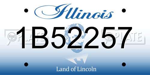 1B52257 Illinois License Plate