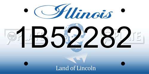 1B52282 Illinois License Plate