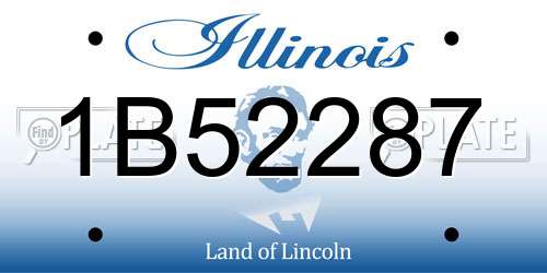 1B52287 Illinois License Plate