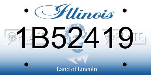 1B52419 Illinois License Plate