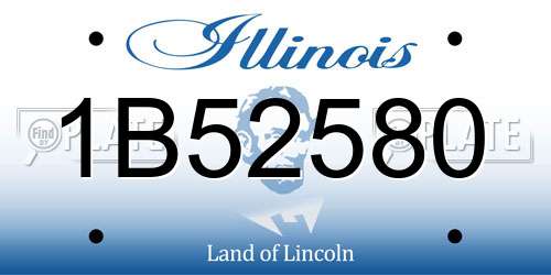 1B52580 Illinois License Plate