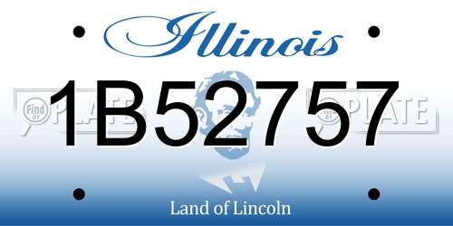 1B52757 Illinois License Plate