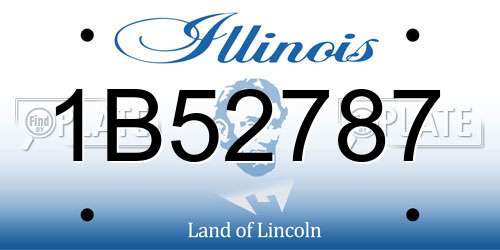 1B52787 Illinois License Plate