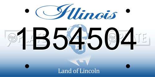1B54504 Illinois License Plate