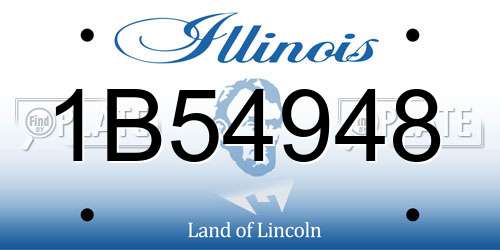 1B54948 Illinois License Plate