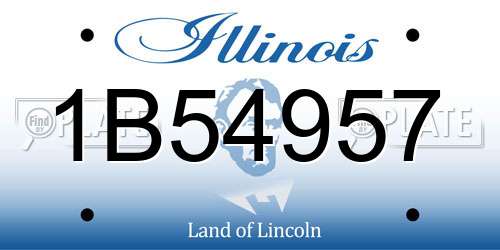 1B54957 Illinois License Plate