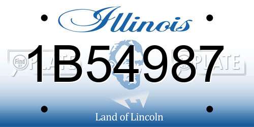 1B54987 Illinois License Plate