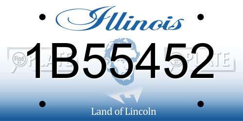 1B55452 Illinois License Plate