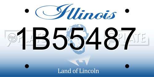 1B55487 Illinois License Plate
