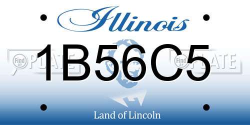 1B56C5 Illinois License Plate