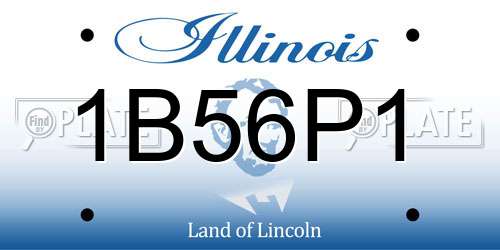 1B56P1 Illinois License Plate