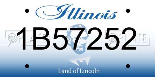 1B57252 Illinois License Plate