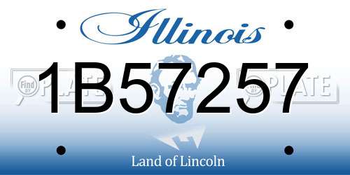 1B57257 Illinois License Plate