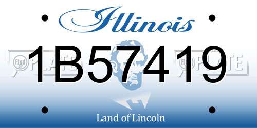 1B57419 Illinois License Plate