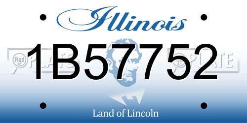 1B57752 Illinois License Plate