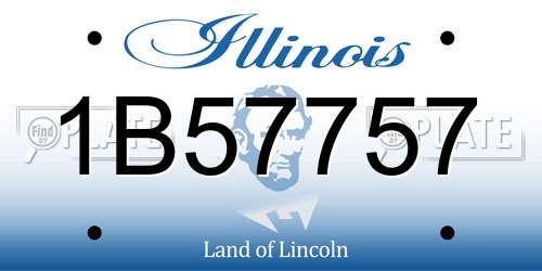 1B57757 Illinois License Plate