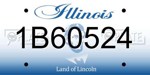 1B60524 Illinois License Plate