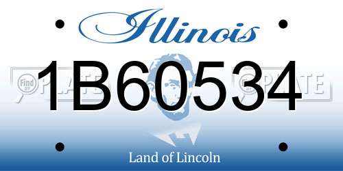 1B60534 Illinois License Plate
