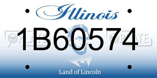 1B60574 Illinois License Plate