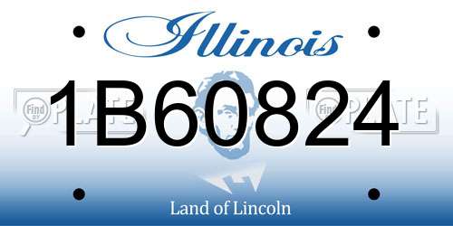 1B60824 Illinois License Plate